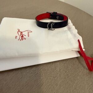 Christian Louboutin Black and Red Leather Bag